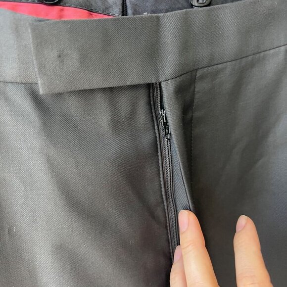 Suit supply Tuxedo black wool pants, Size 42 H58 - Picture 7 of 11